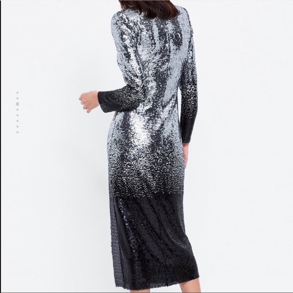 Ombré sequin midi dress